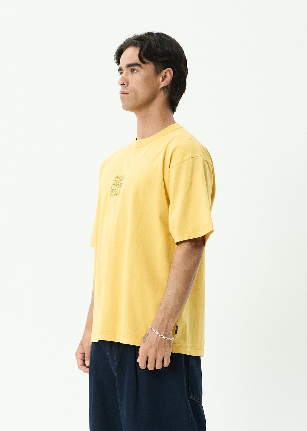 AFENDS Repetition - Boxy Tee - Vintage Mango