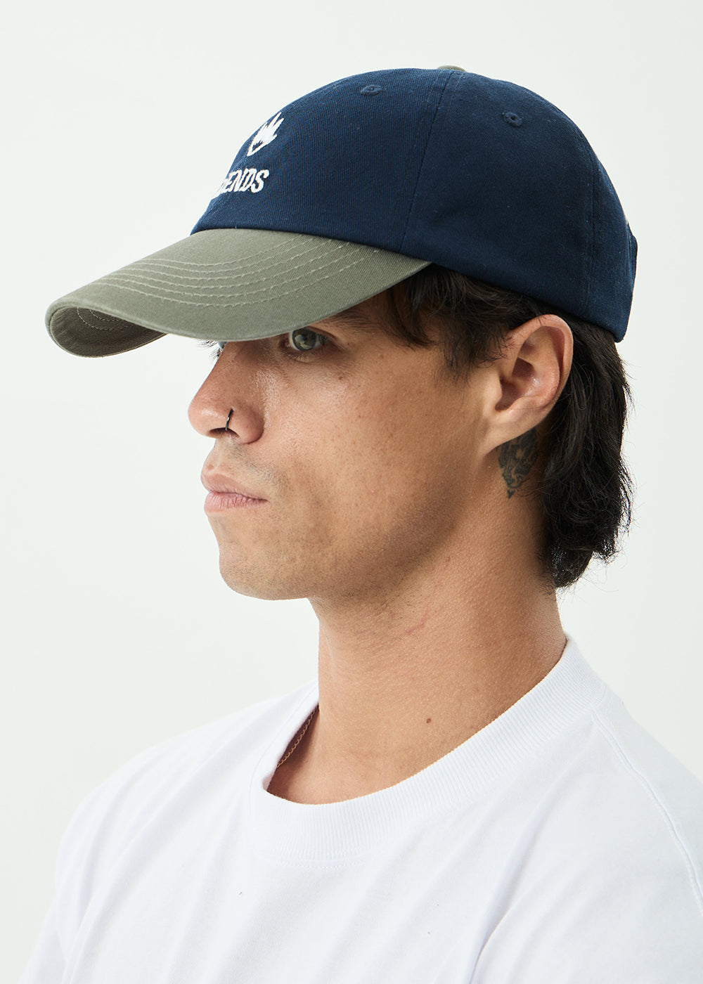 AFENDS Mens Burnin - Six Panel Cap - Deep Sea / Sycmore