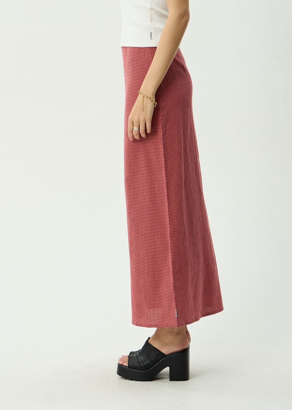 AFENDS Womens Kali - Maxi Skirt - Indy Rose Check