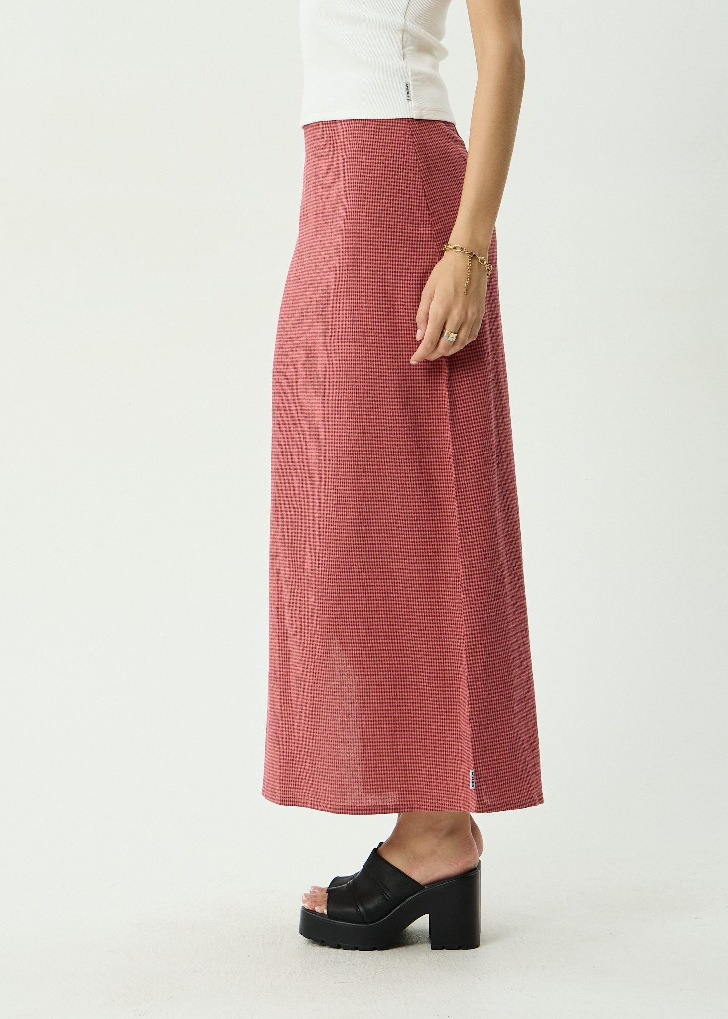 AFENDS Womens Kali - Maxi Skirt - Indy Rose Check