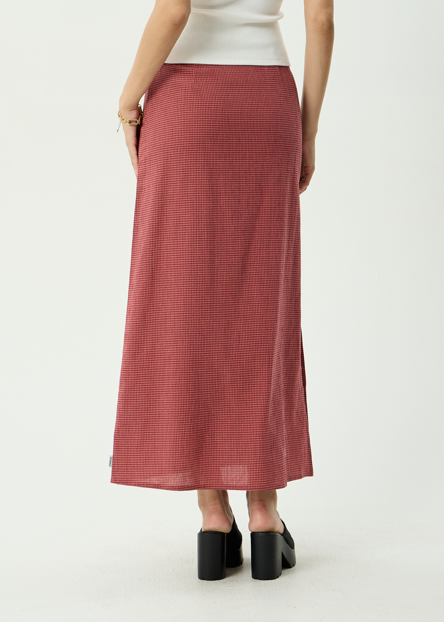 AFENDS Womens Kali - Maxi Skirt - Indy Rose Check