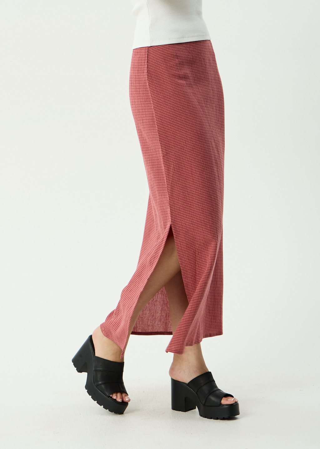 AFENDS Womens Kali - Maxi Skirt - Indy Rose Check