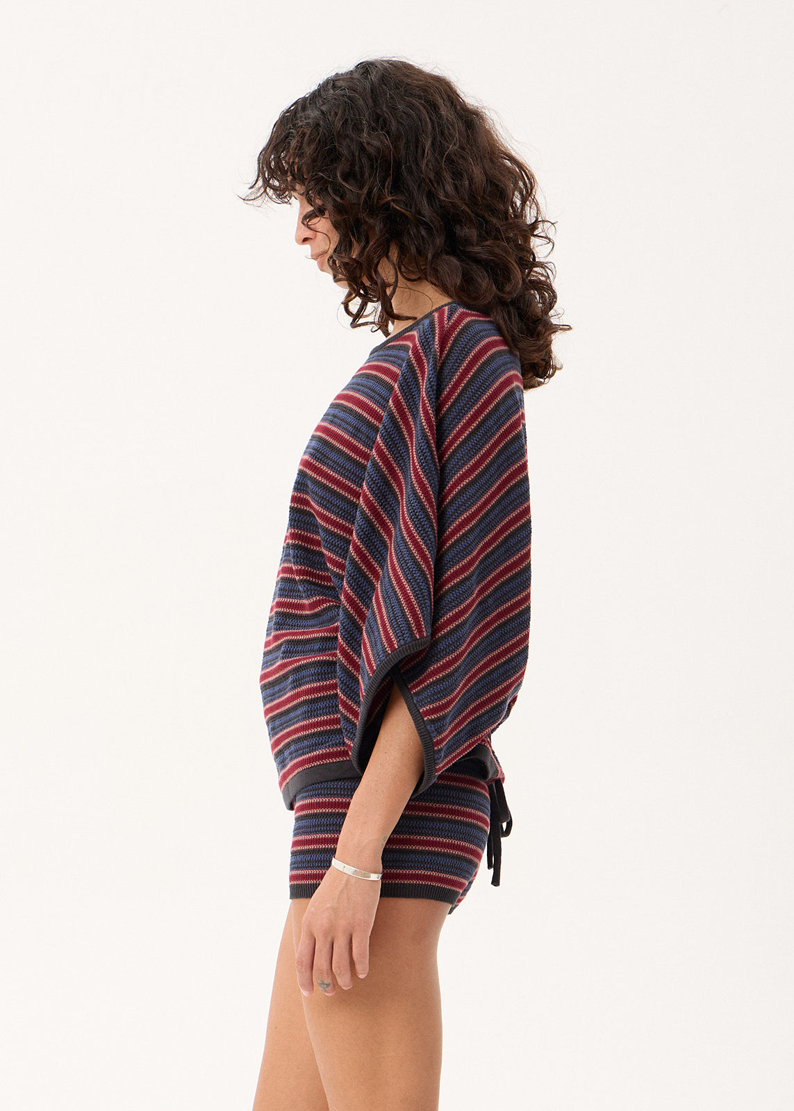 AFENDS Vance - Knit Batwing Top - Club Stripe