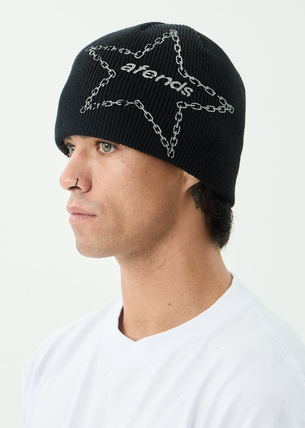 AFENDS Mens Chains - Beanie - Black