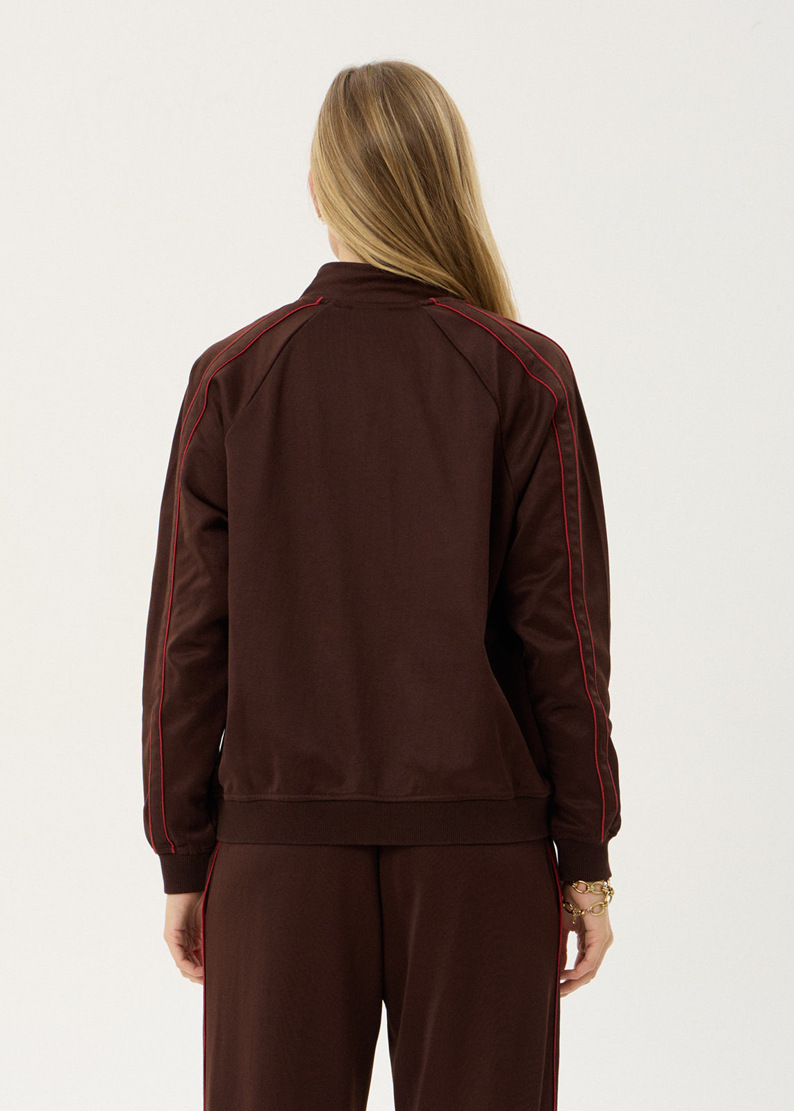 AFENDS Womens Avenue - Track Jacket - Coffee