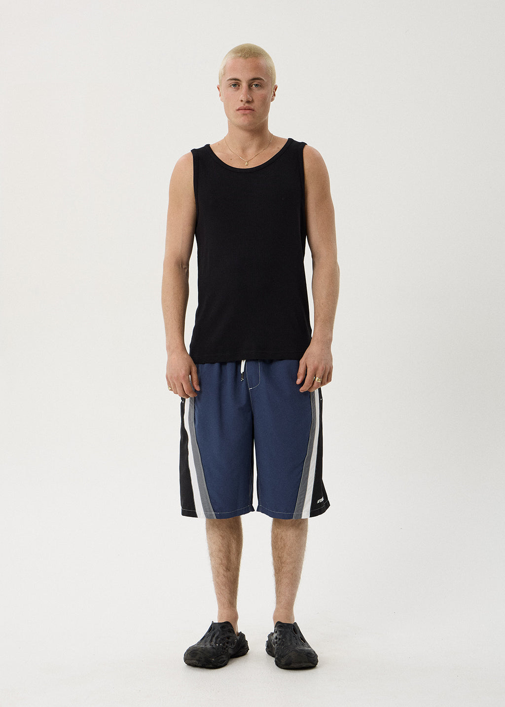 AFENDS Tallows - Swim Short 22" - Black / Blue