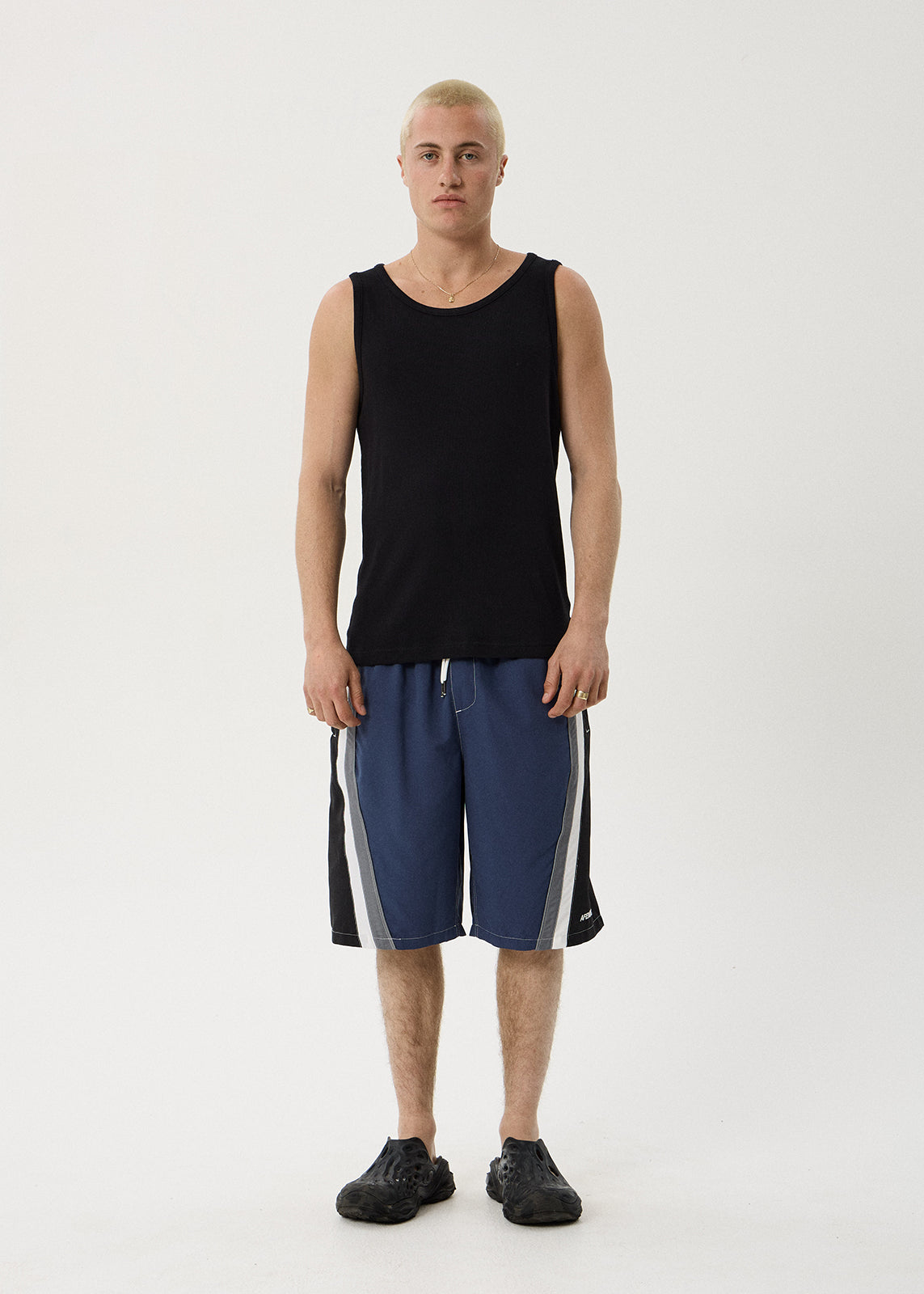 AFENDS Tallows - Swim Short 22" - Black / Blue