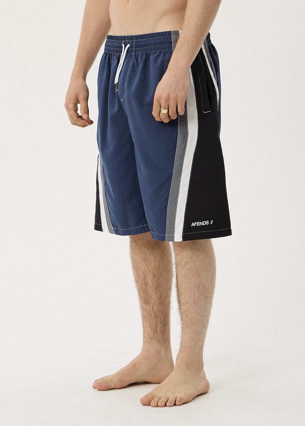 AFENDS Tallows - Swim Short 22" - Black / Blue
