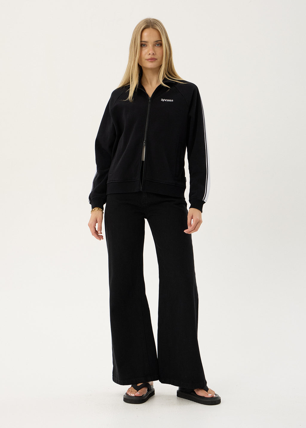 AFENDS Womens Live Now - Track Jacket - Black