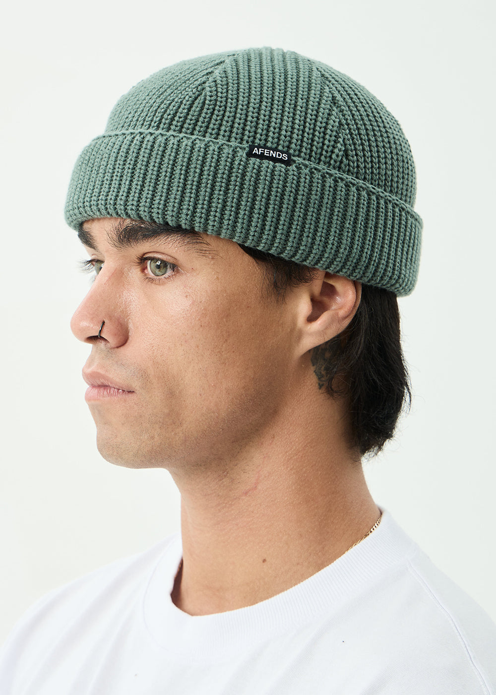 AFENDS Mens Thc - Wharfie Beanie - Sycamore