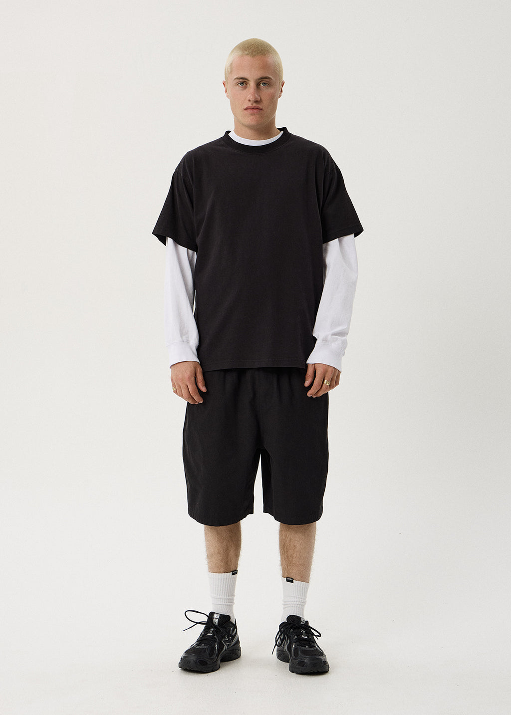 AFENDS Ninety Eights - Oversized Short 21" - Black