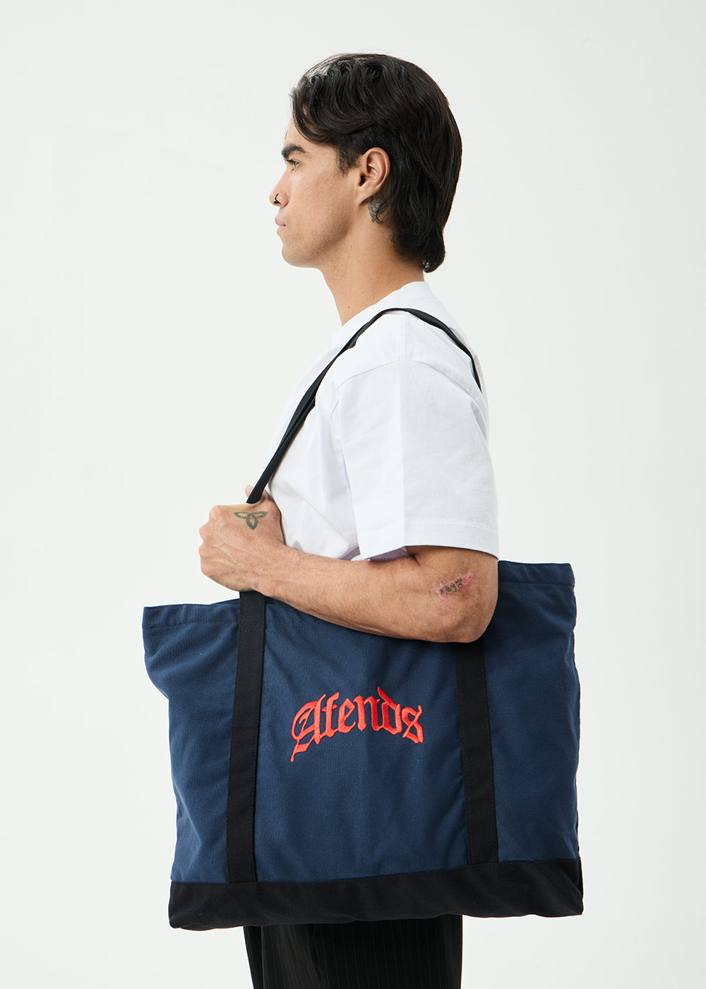 AFENDS Mens Hq - Tote Bag - Navy