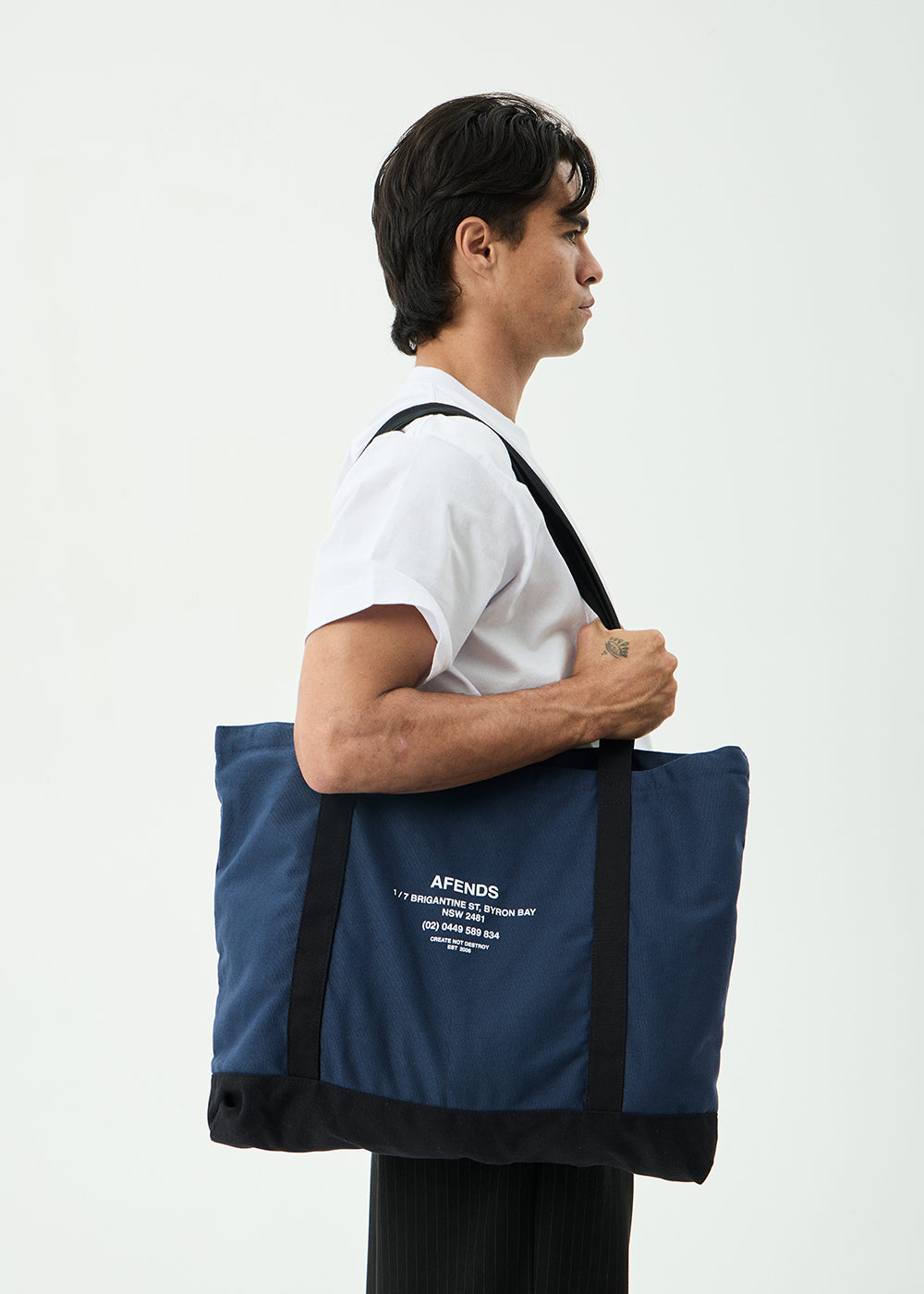 AFENDS Mens Hq - Tote Bag - Navy