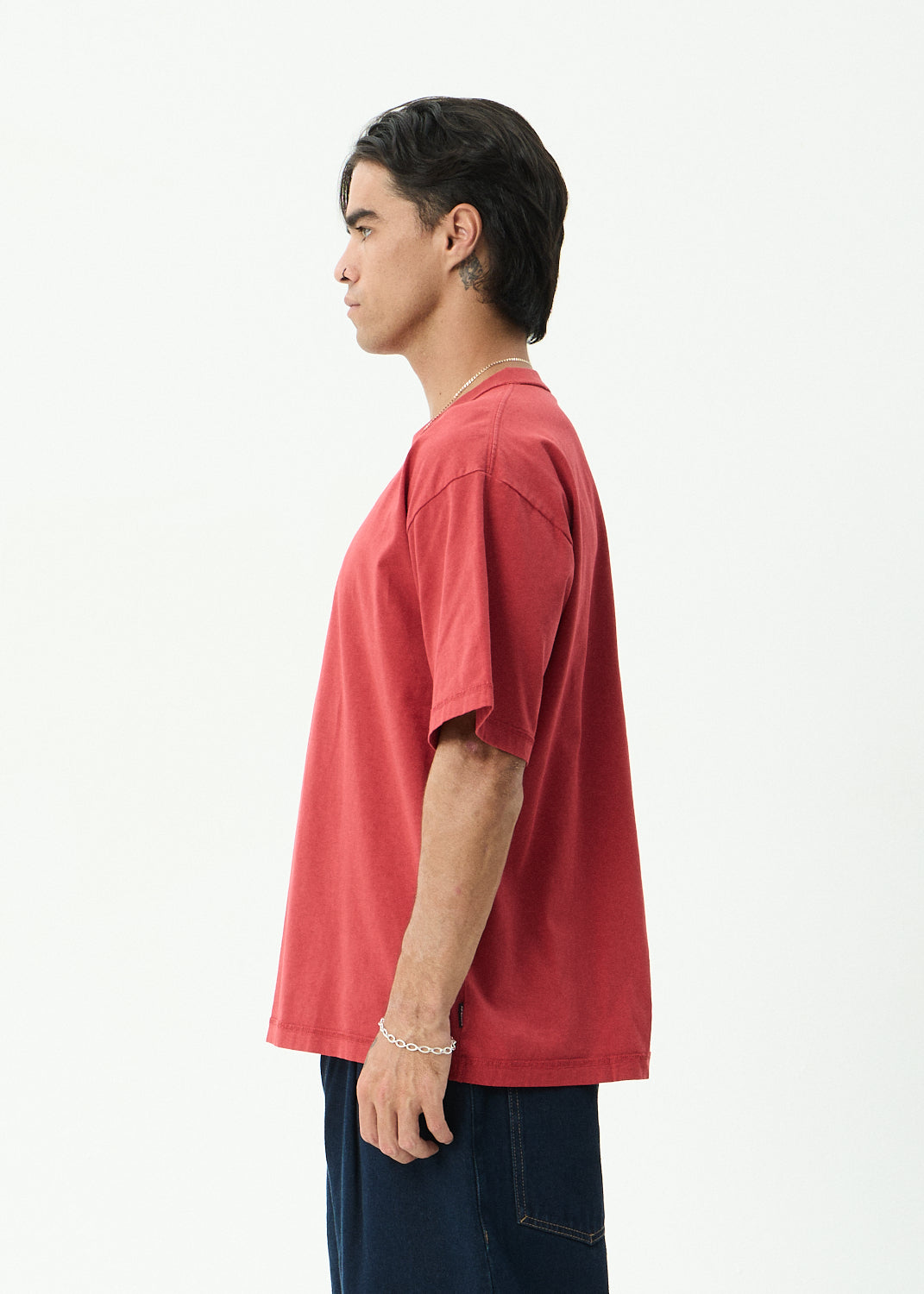 AFENDS Script - Boxy Tee - Vintage Cherry