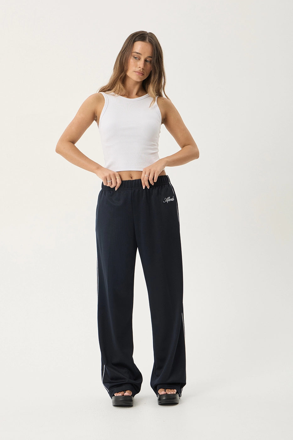 AFENDS Womens Avenue - Track Pant - Navy