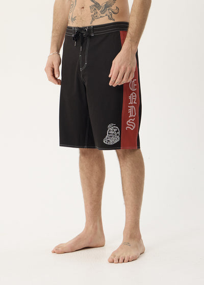 AFENDS Mens Motor - Surf Related V2 Boardshort 22" - Black