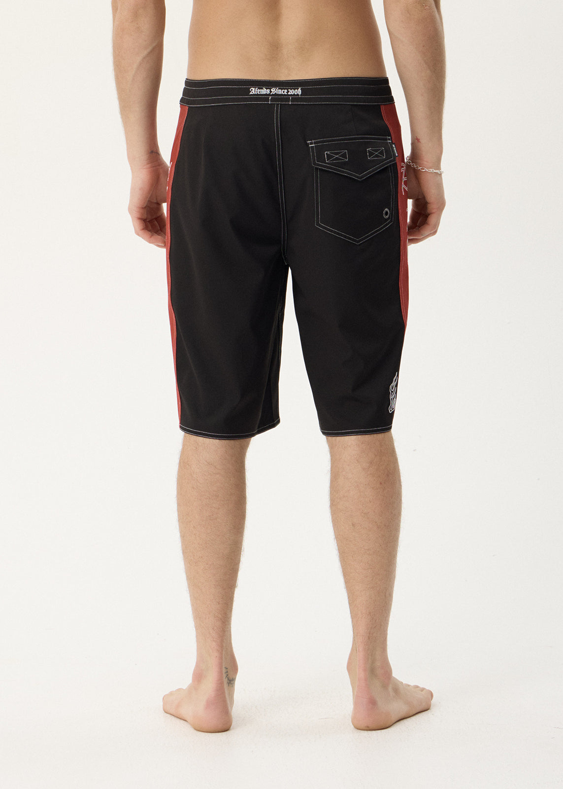 AFENDS Mens Motor - Surf Related V2 Boardshort 22" - Black