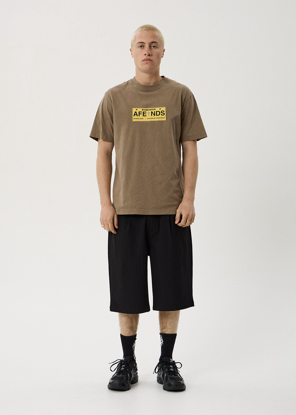 AFENDS Risk - Retro Tee - Vintage Fossil