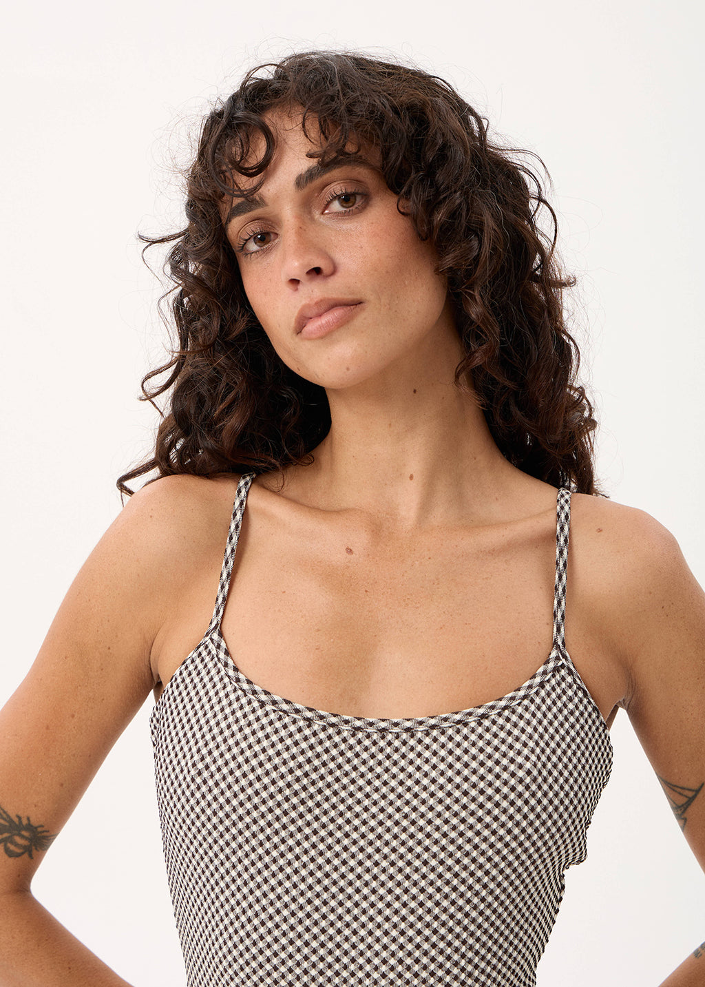 AFENDS Andrea - One Piece - Black / White Gingham