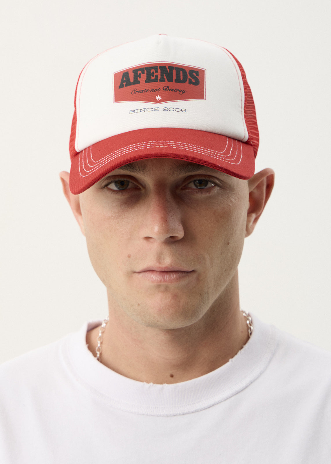 AFENDS Unisex Trophy - Trucker Cap - Ketchup