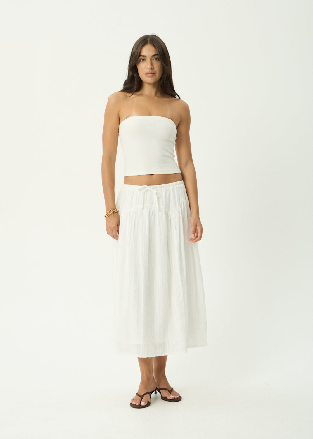 AFENDS Marlow - Midi Skirt - White
