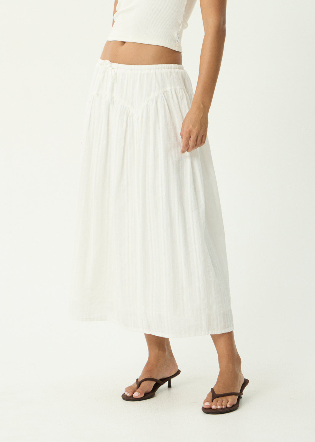 AFENDS Marlow - Midi Skirt - White