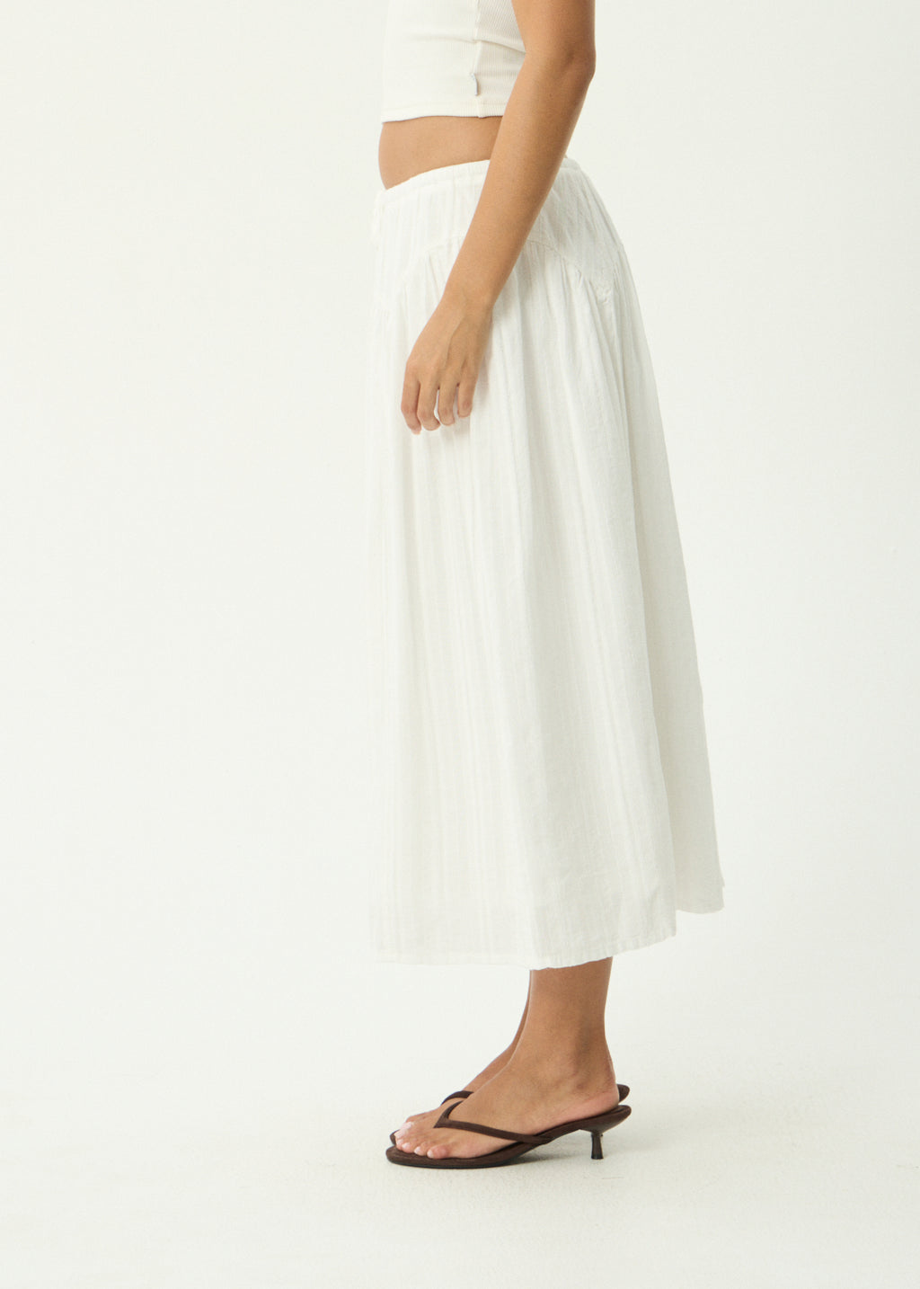 AFENDS Marlow - Midi Skirt - White