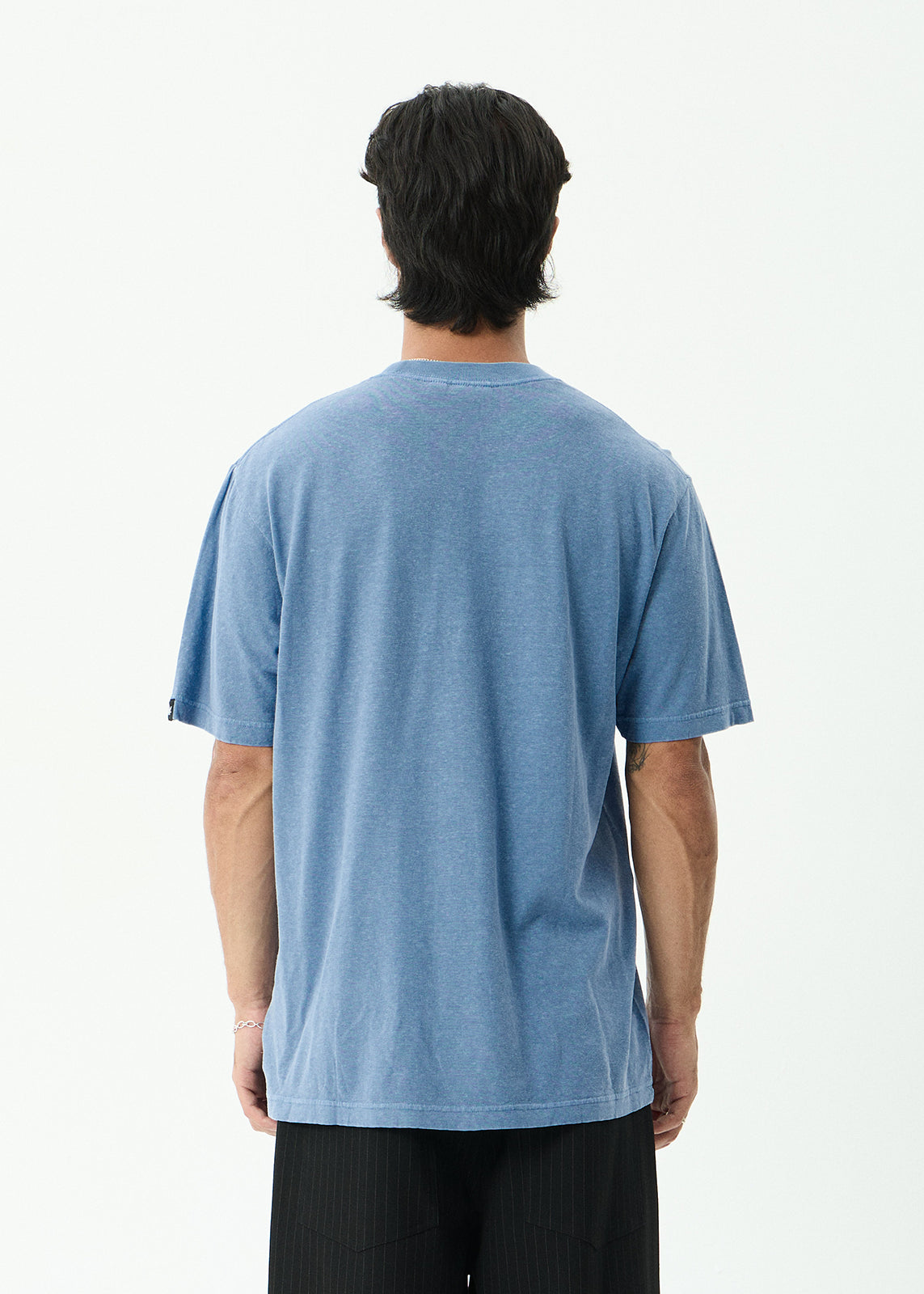 AFENDS Classic - Retro Tee - Washed Slate Blue