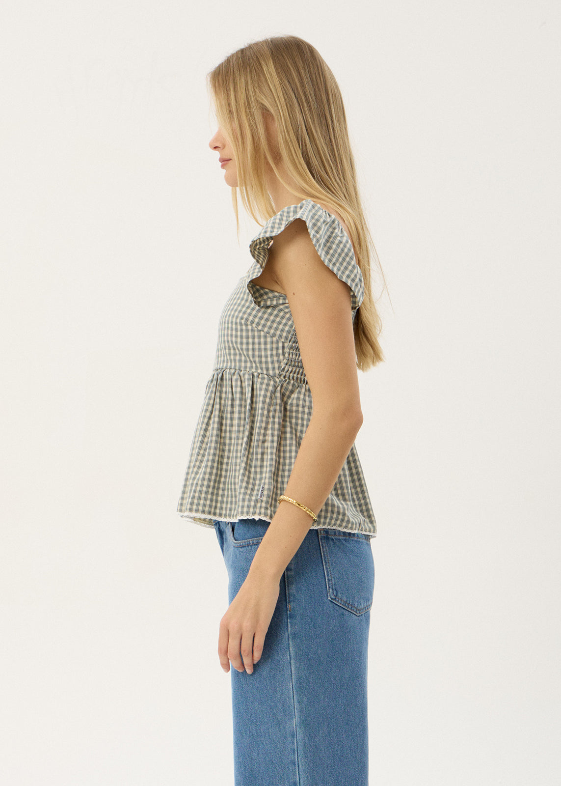 AFENDS Womens Drew - Top - Vice Alpine Check