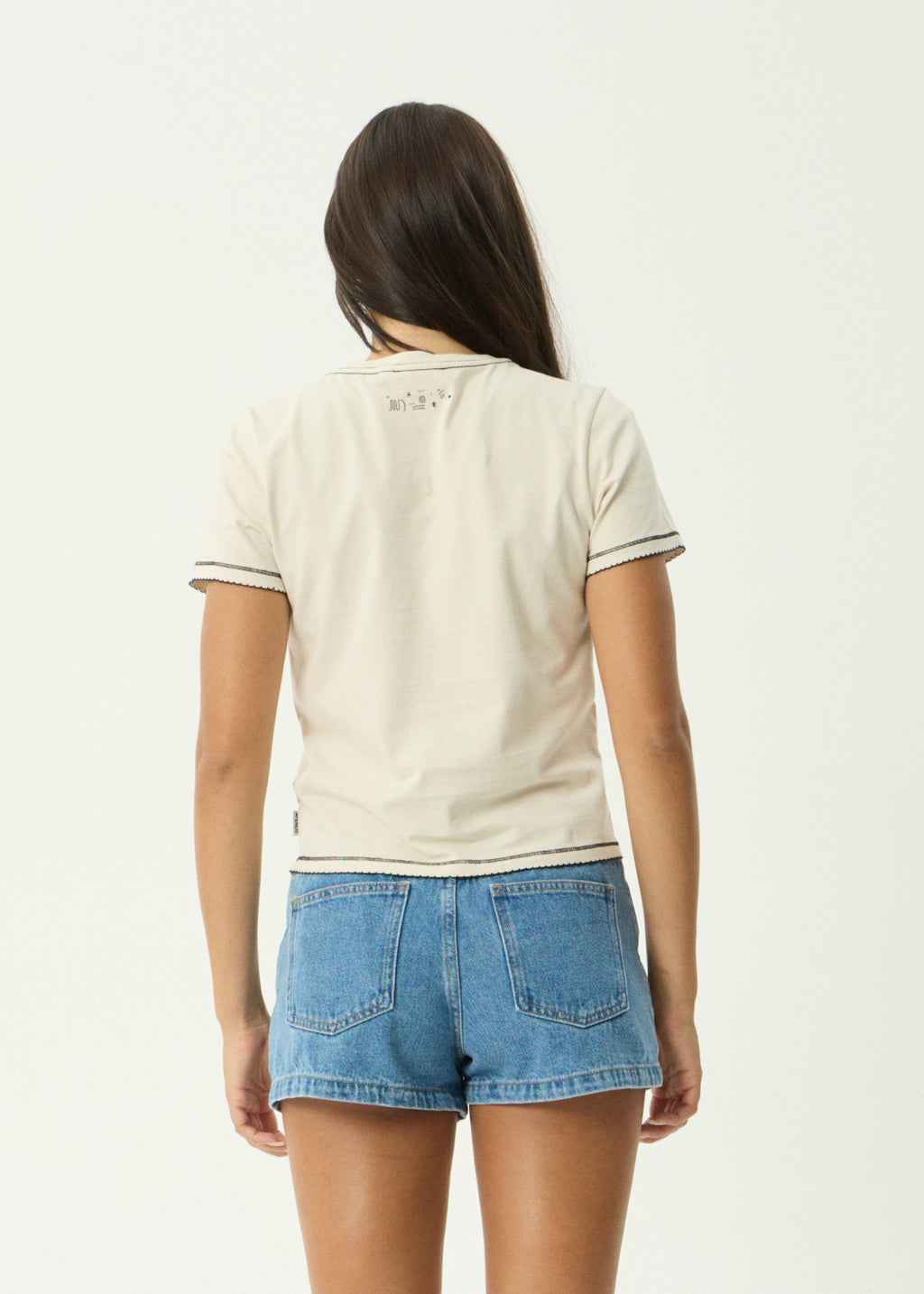 AFENDS Bandida - Baby Tee - Moonbeam