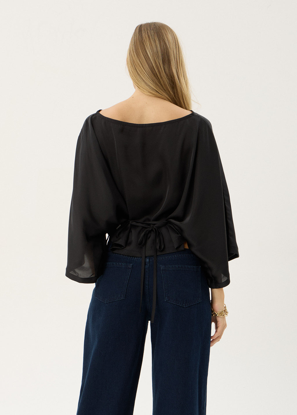 AFENDS Womens Ari - Batwing Top - Black