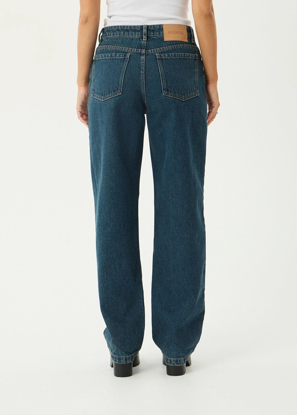 AFENDS Womens Leila - Straight Leg Jeans - Vintage Wash
