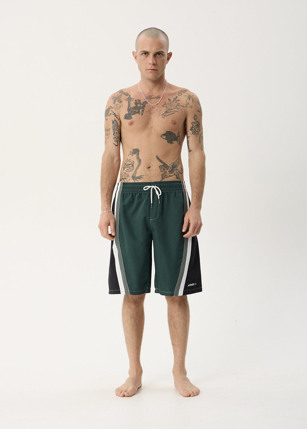 AFENDS Mens Tallows - Swim Short 22" - Pine