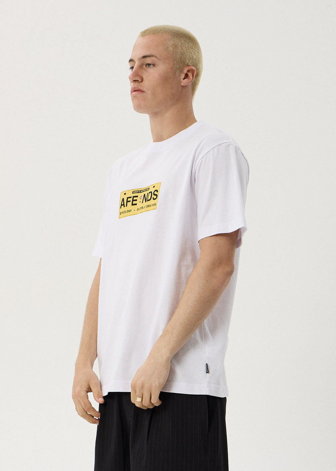 AFENDS Risk - Retro Tee - White