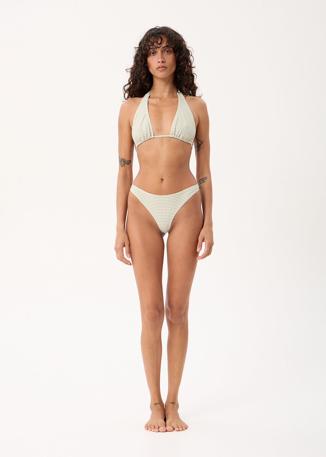 AFENDS Brays - Bikini Bottom - Sage Gingham