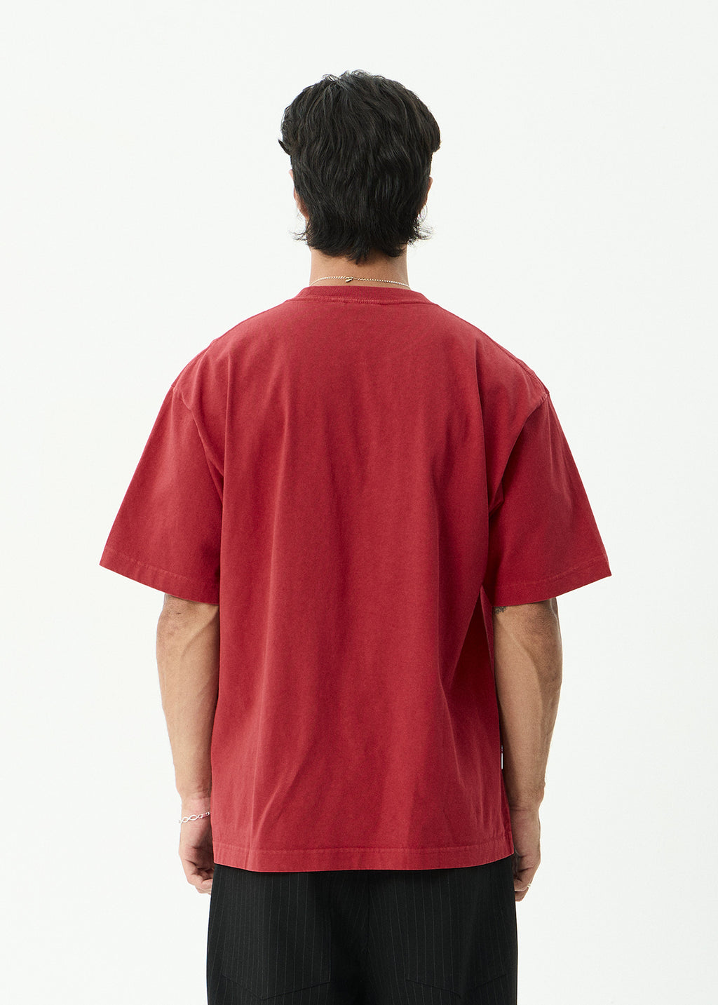 AFENDS Genesis - Heavyweight Boxy Tee - Vintage Cherry