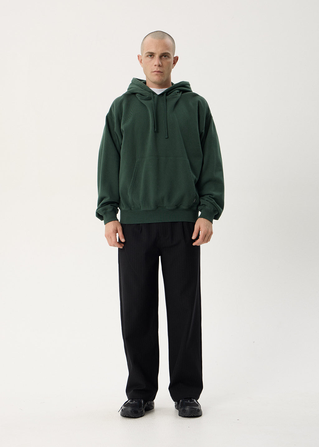 AFENDS Mens Genesis - Boxy Pull On Hood - Washed Pine