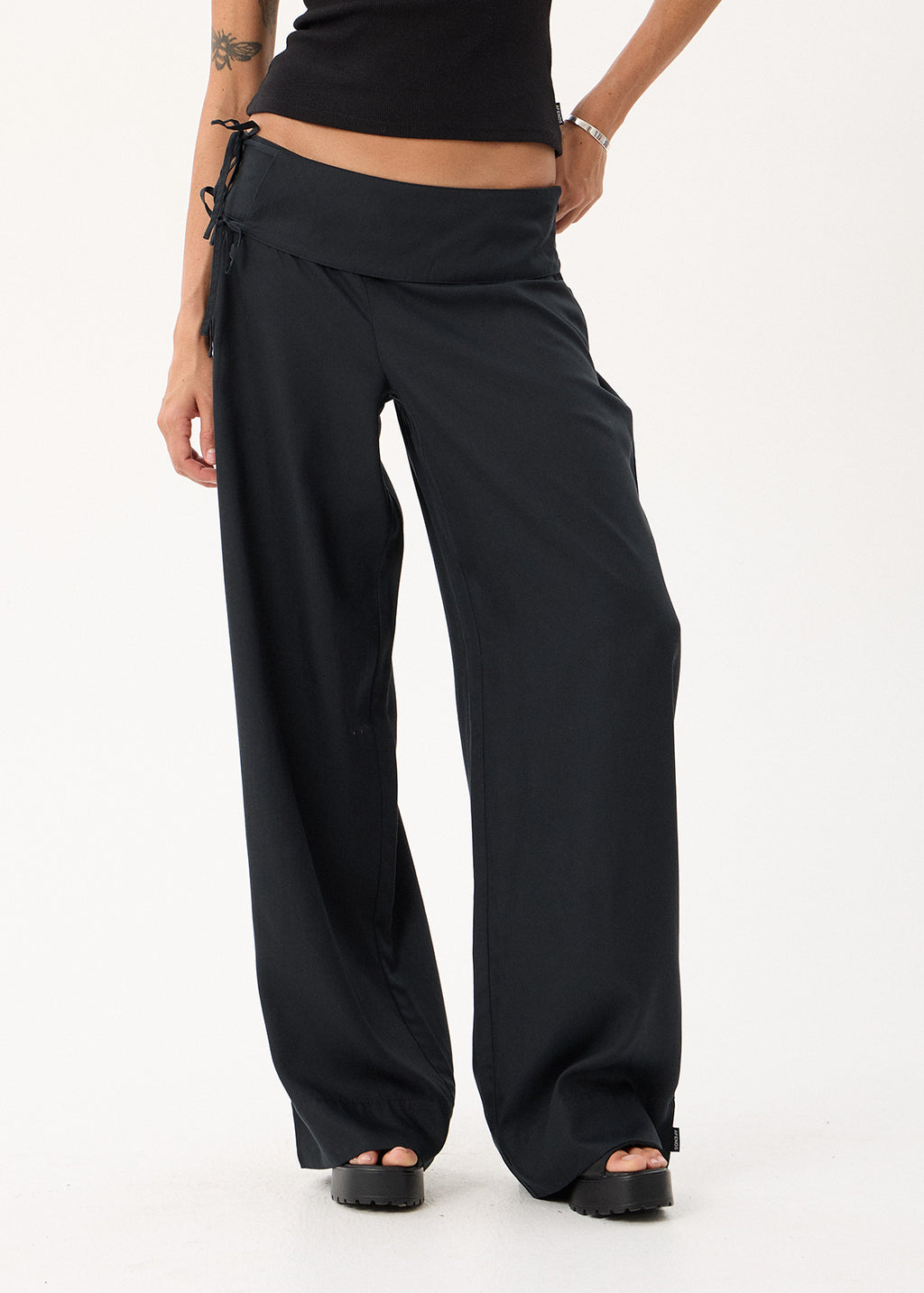AFENDS Sofia - Wide Leg Pant - Black