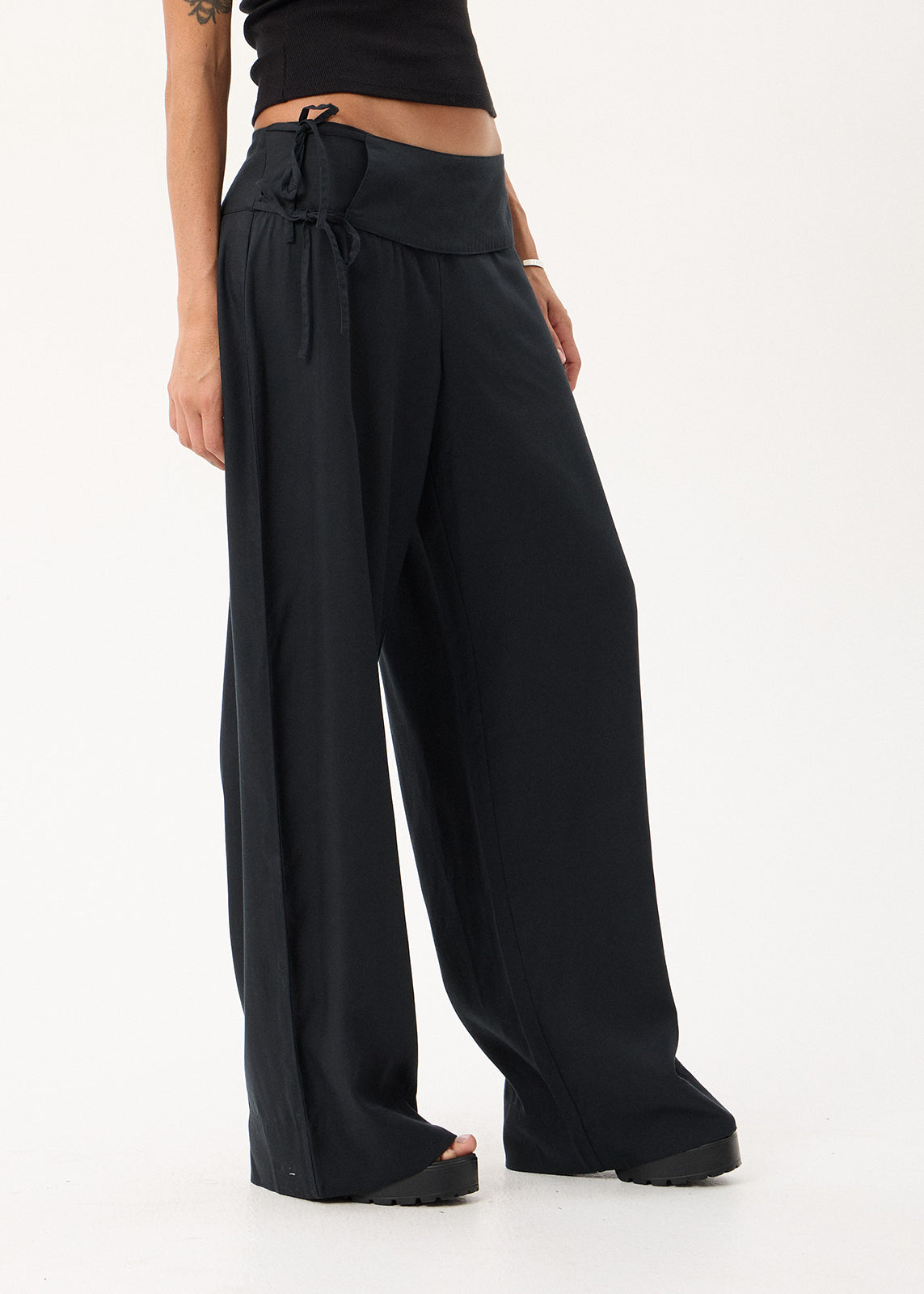 AFENDS Sofia - Wide Leg Pant - Black