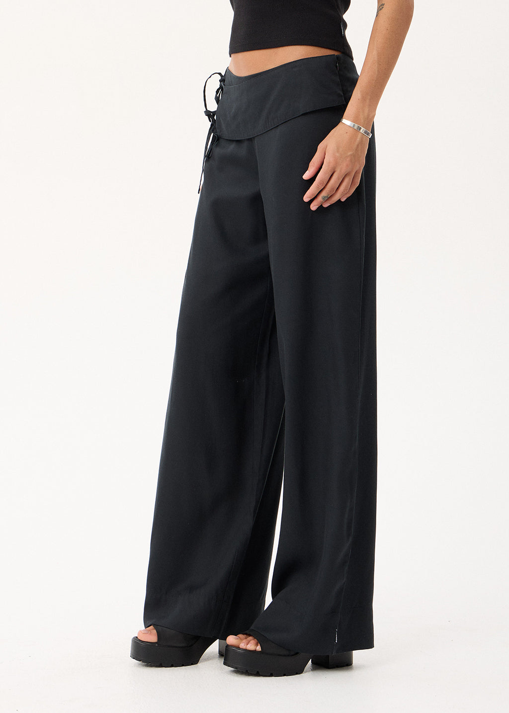 AFENDS Sofia - Wide Leg Pant - Black