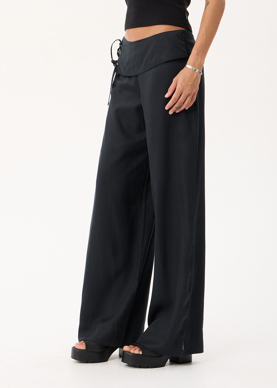 AFENDS Sofia - Wide Leg Pant - Black