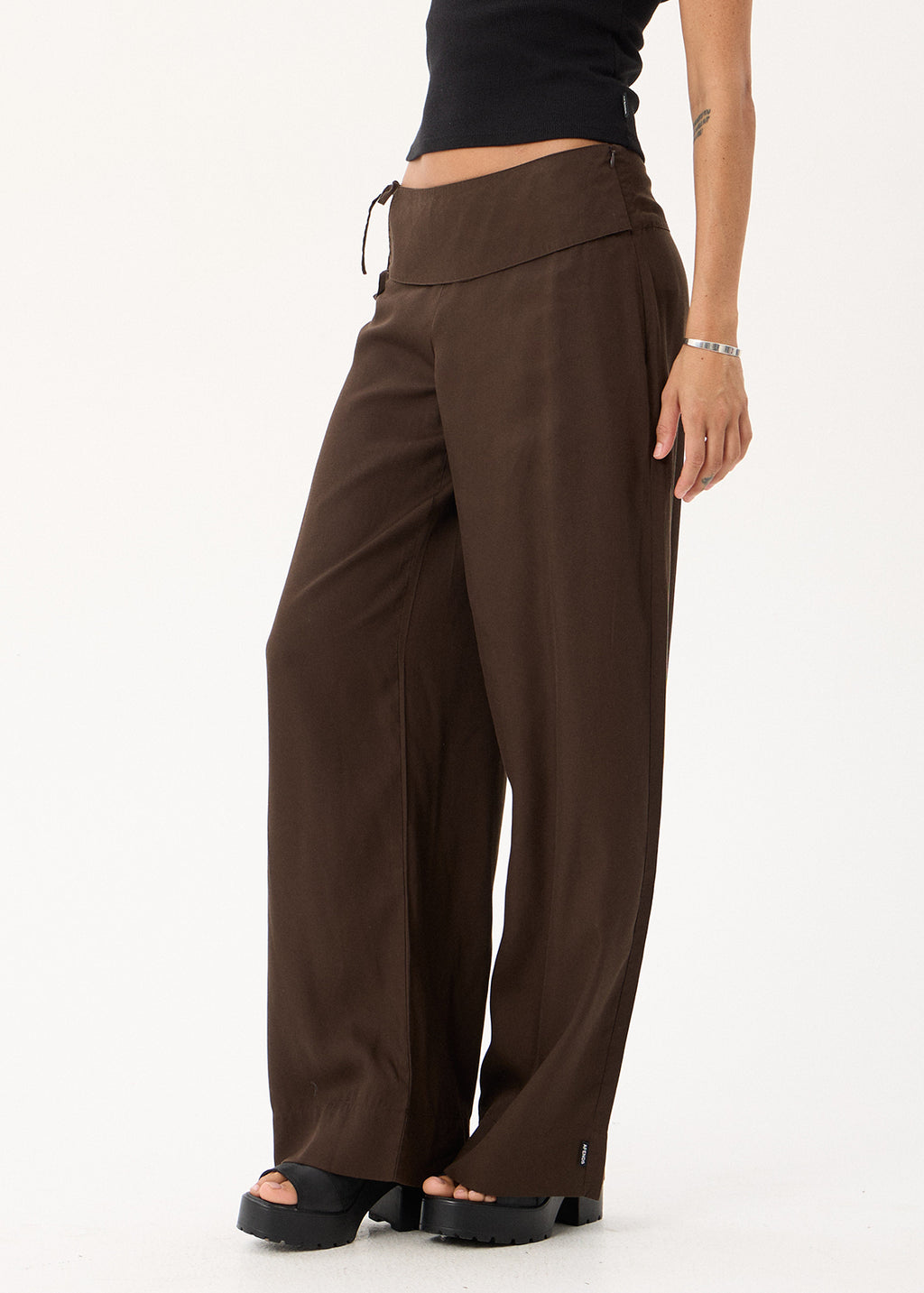 AFENDS Sofia - Wide Leg Pant - Coffee