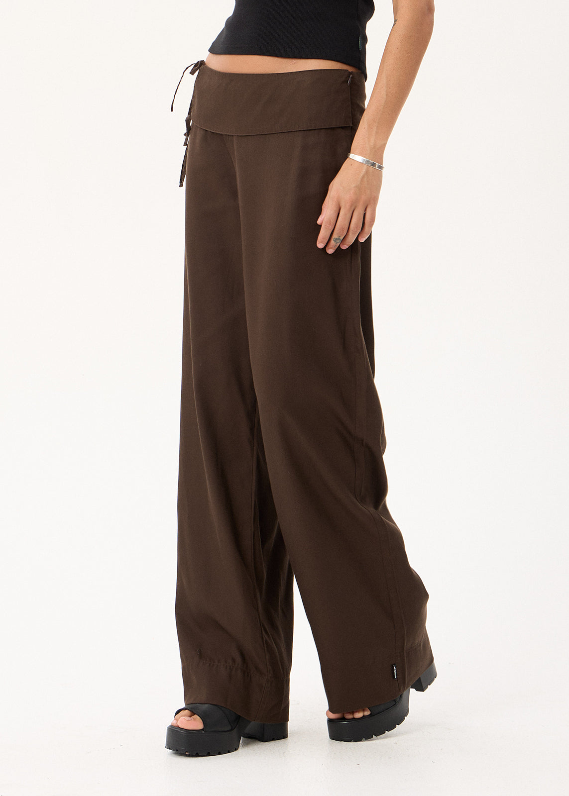 AFENDS Sofia - Wide Leg Pant - Coffee