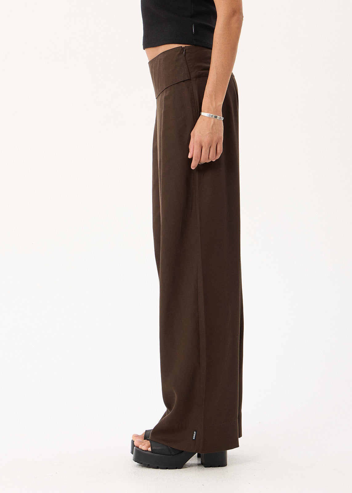 AFENDS Sofia - Wide Leg Pant - Coffee