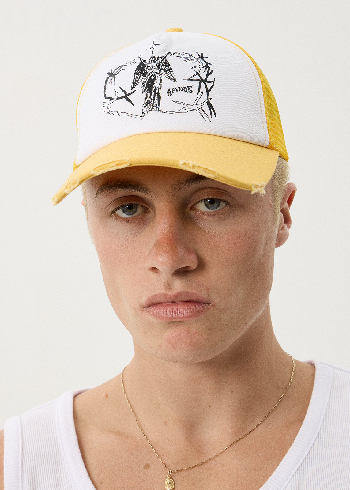 AFENDS Goddess - Trucker Mesh Cap - Mango