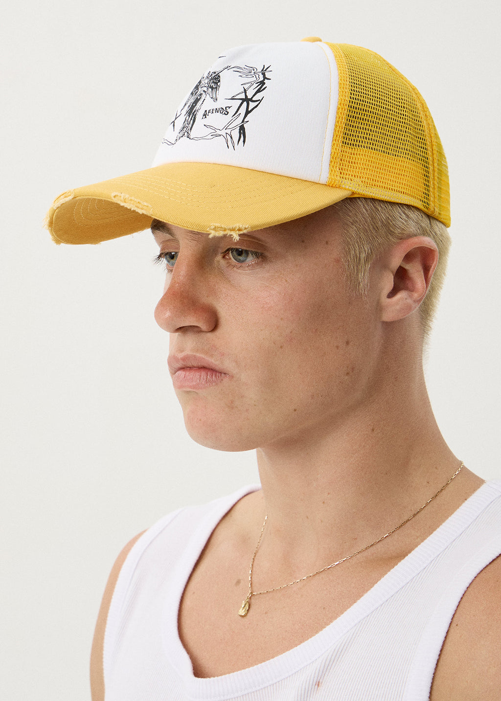 AFENDS Goddess - Trucker Mesh Cap - Mango