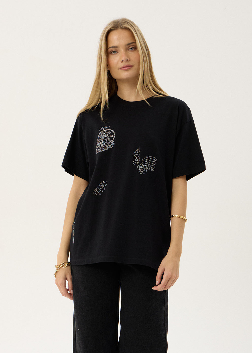 AFENDS Womens Unbound - Oversized Tee - Black