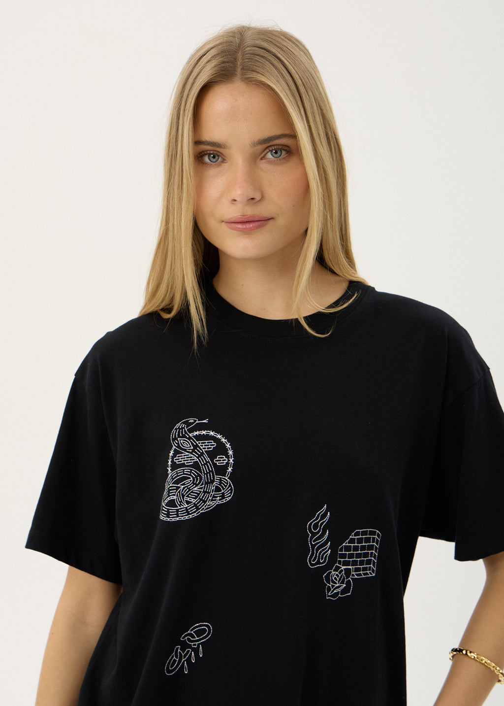 AFENDS Womens Unbound - Oversized Tee - Black