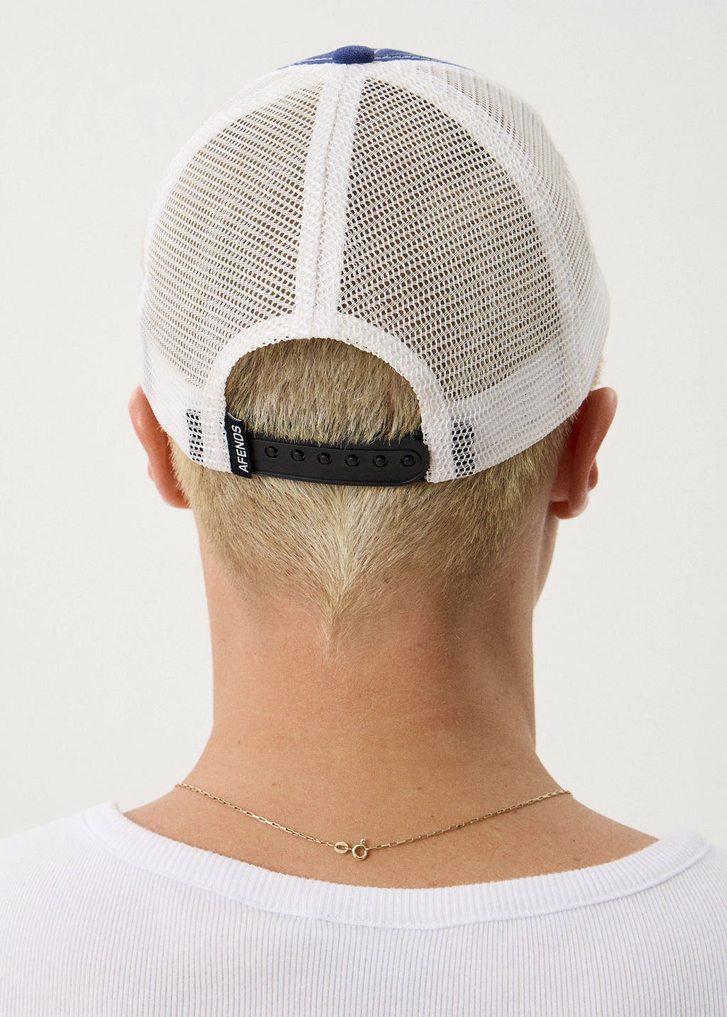 AFENDS Constellation - Six Panel Mesh Cap - Washed Slate Blue
