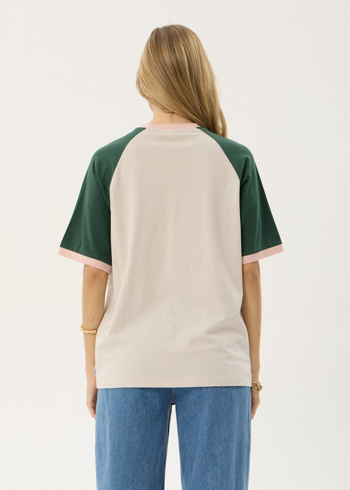 AFENDS Womens Give Em Hell - Oversized Tee - Moonbeam